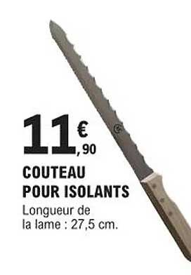 couteau pour isolants