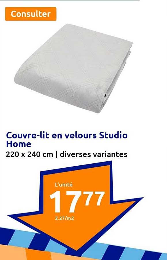 couvre-lit en velours studio home