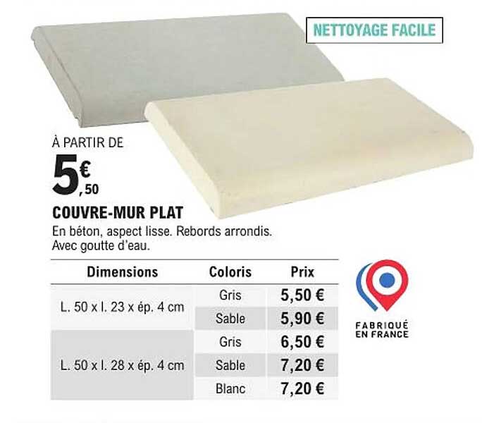 couvre-mur plat