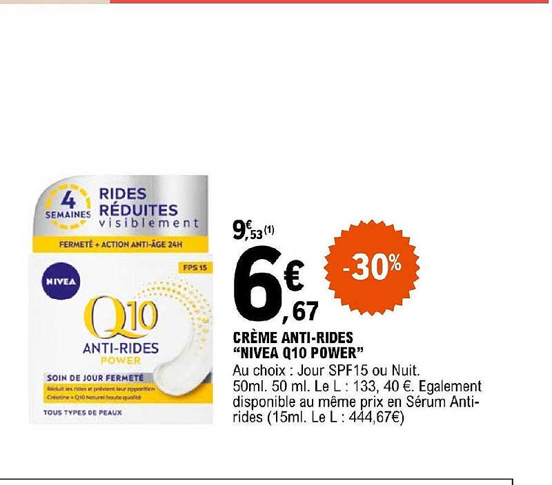 crème anti-rides "nivea q10 power"