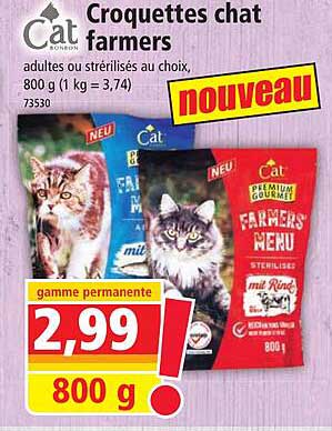 croquettes chat farmers cat