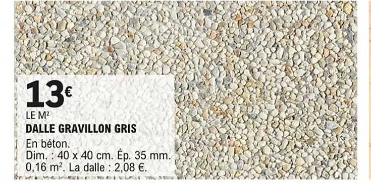 dalle gravillon gris