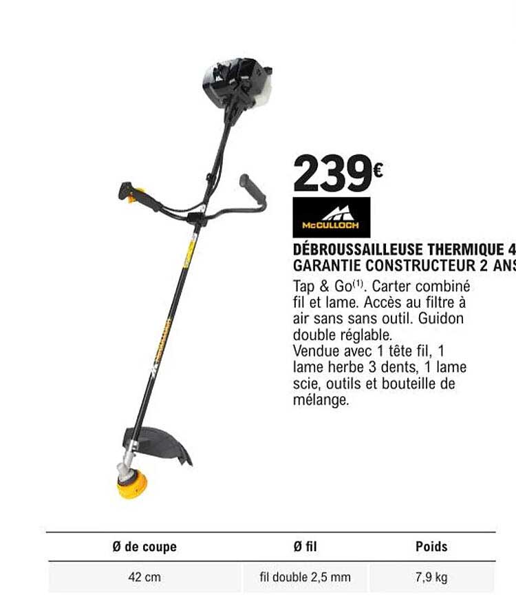 Débroussailleuse Thermique 43cc Mcculloch