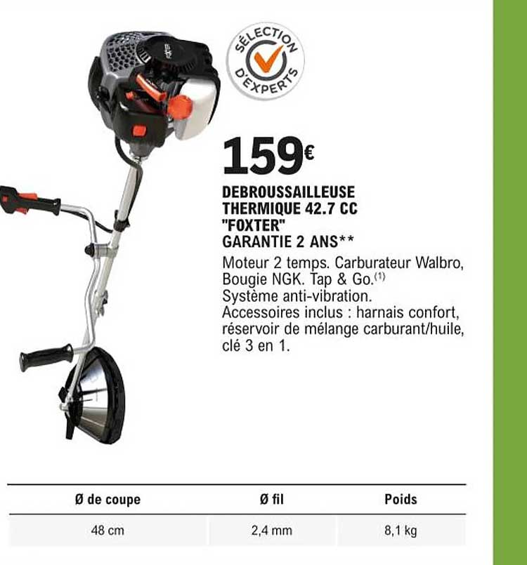 Débroussailleuse Thermique 42.7 Cc "foxter"