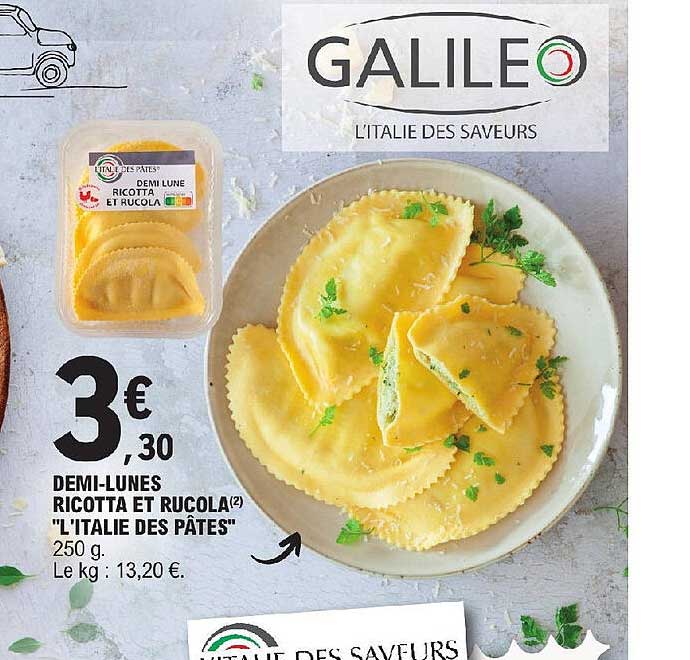 demi-lunes ricotta et rucola "l'italie des pâtes"