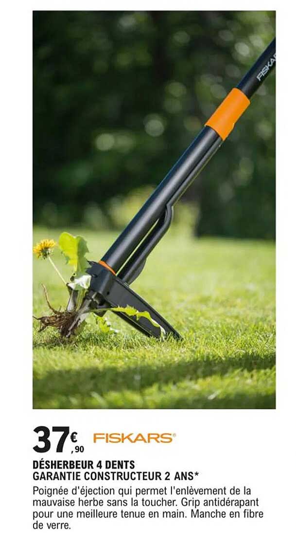 désherbeur 4 dents fiskars