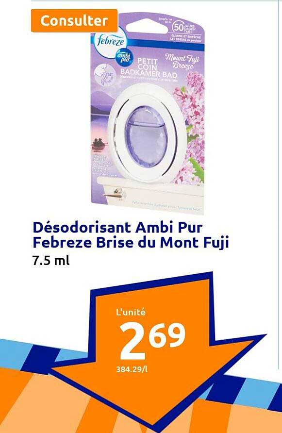 désodorisant ambi pur febrèze brise du mont fuji