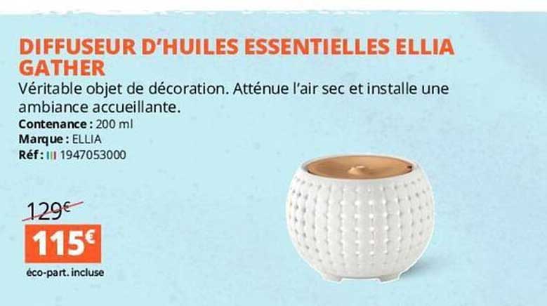 diffuseur d'huiles essentielles ellia gather