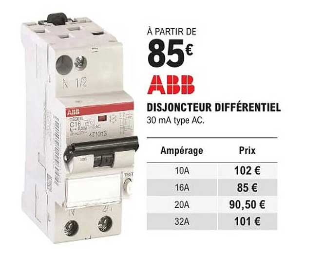 disjoncteur différentiel abb