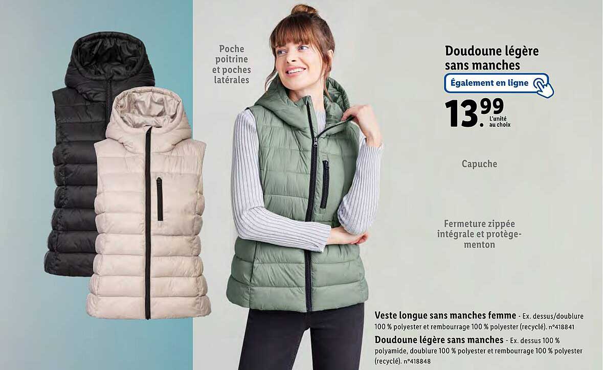 doudoune légère sans manches
