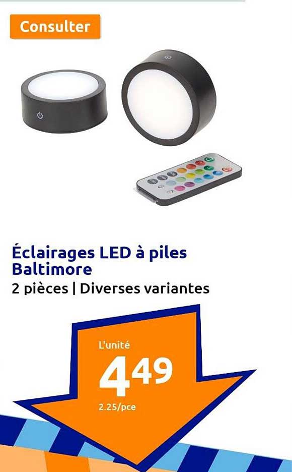 éclairages Led à Piles Baltimore