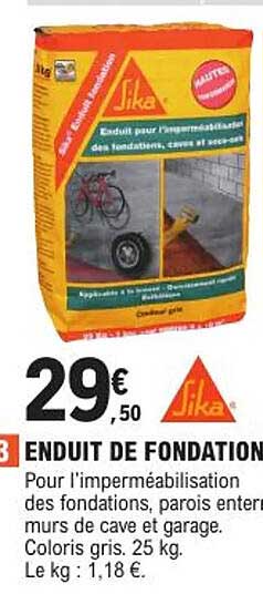 enduit de fondation sika