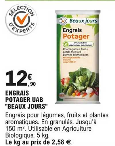 engrais potager uab "beaux jours"