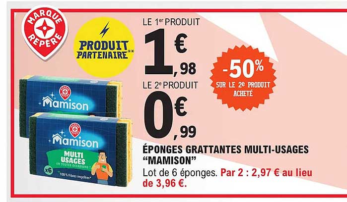 éponges grattantes multi-usages "mamison"