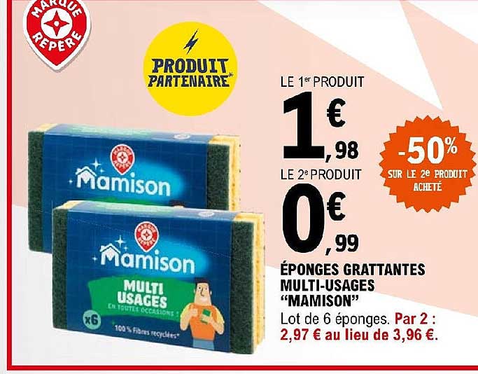 éponges grattantes multi-usages "mamison"