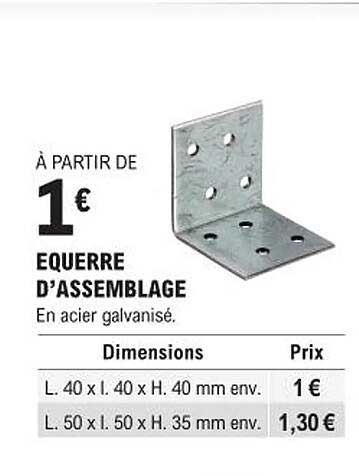 équerre d'assemblage