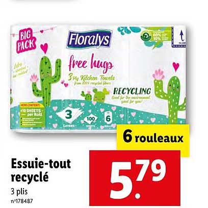 Essuie-tout Recyclé Floralys