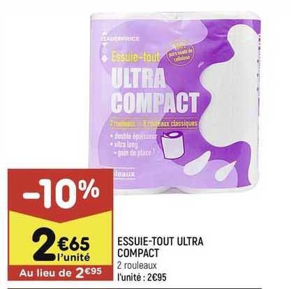 essuie-tout ultra compact