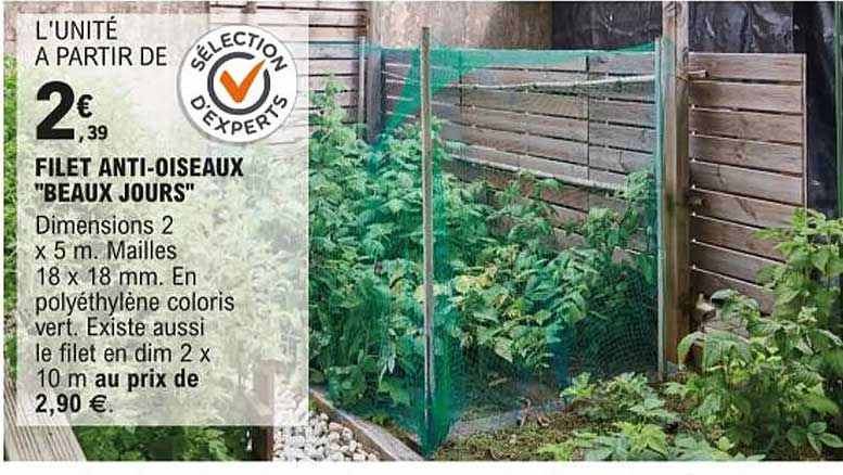 filet anti-oiseaux "beaux jours"