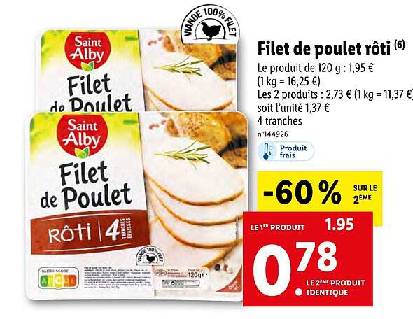 filet de poulet rôti saint alby