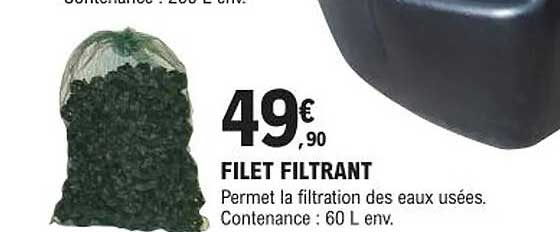 filet filtrant