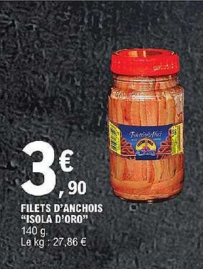 filets d'anchois "isola d'oro"