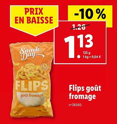 flips goût fromage snack day