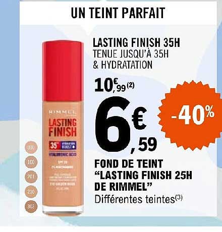 fond de teint "lasting finish 25h de rimmel"