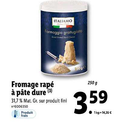 Fromage Râpé à Pâte Dure Italiamo