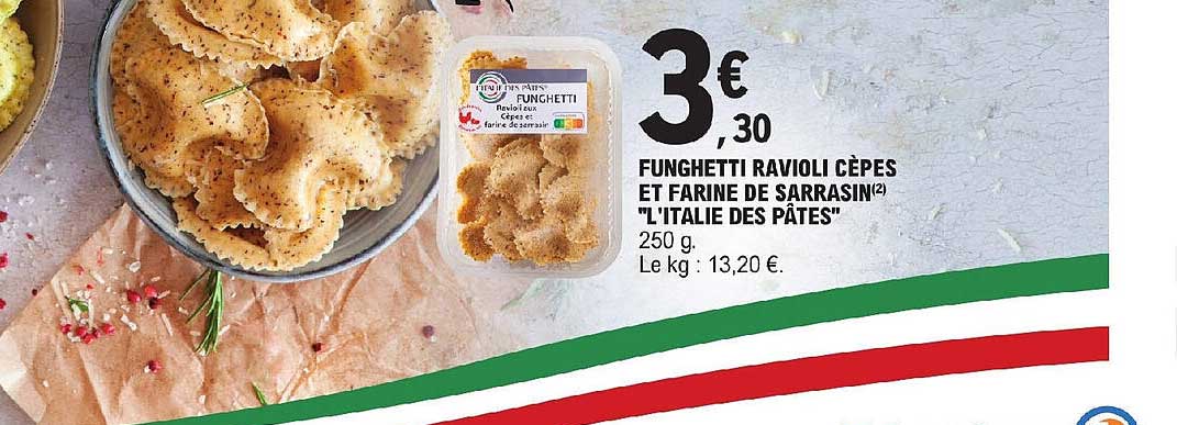 funghetti ravioli cèpes et farine de sarrasin "l'italie des pâtes"