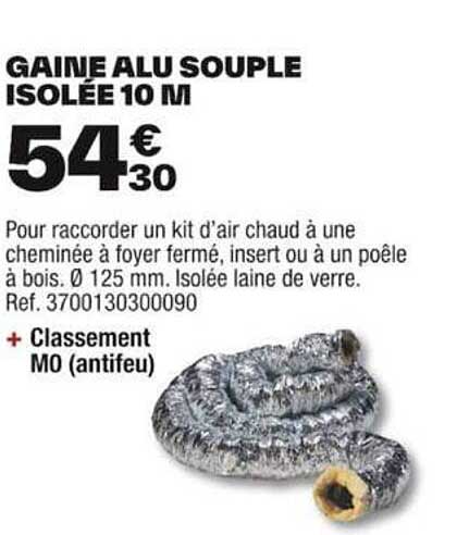 gaine alu souple isolée 10m