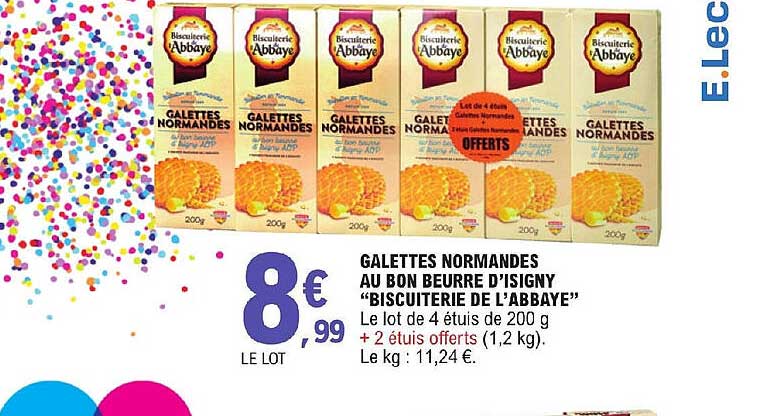 galettes normandes au bon beurre d'isigny "biscuiterie de l'abbaye"