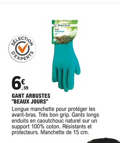 gant arbustes "beaux jours"