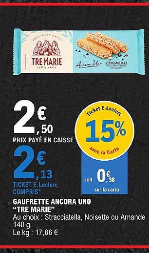 gaufrette ancora uno "tre marie"