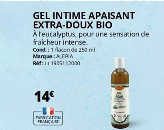 gel intime apaisant extra-doux bio alepia