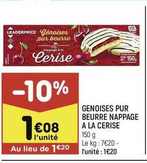génoises pur beurre nappage à la cerise