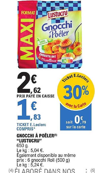 Gnocchi à Poêler "lustucru"