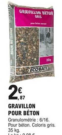gravillon pour béton