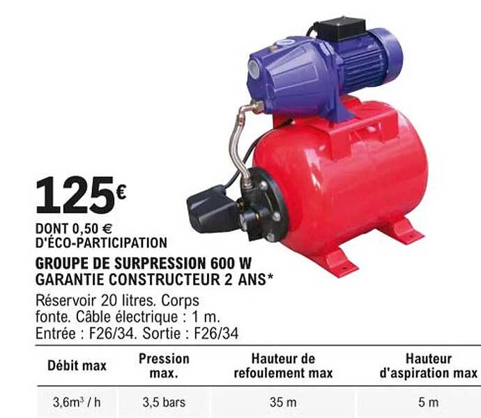 Groupe De Surpression 600 W