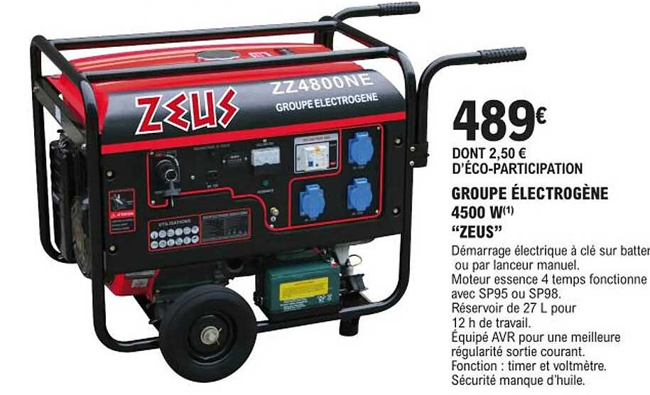 groupe électrogène 4500 w "zeus"