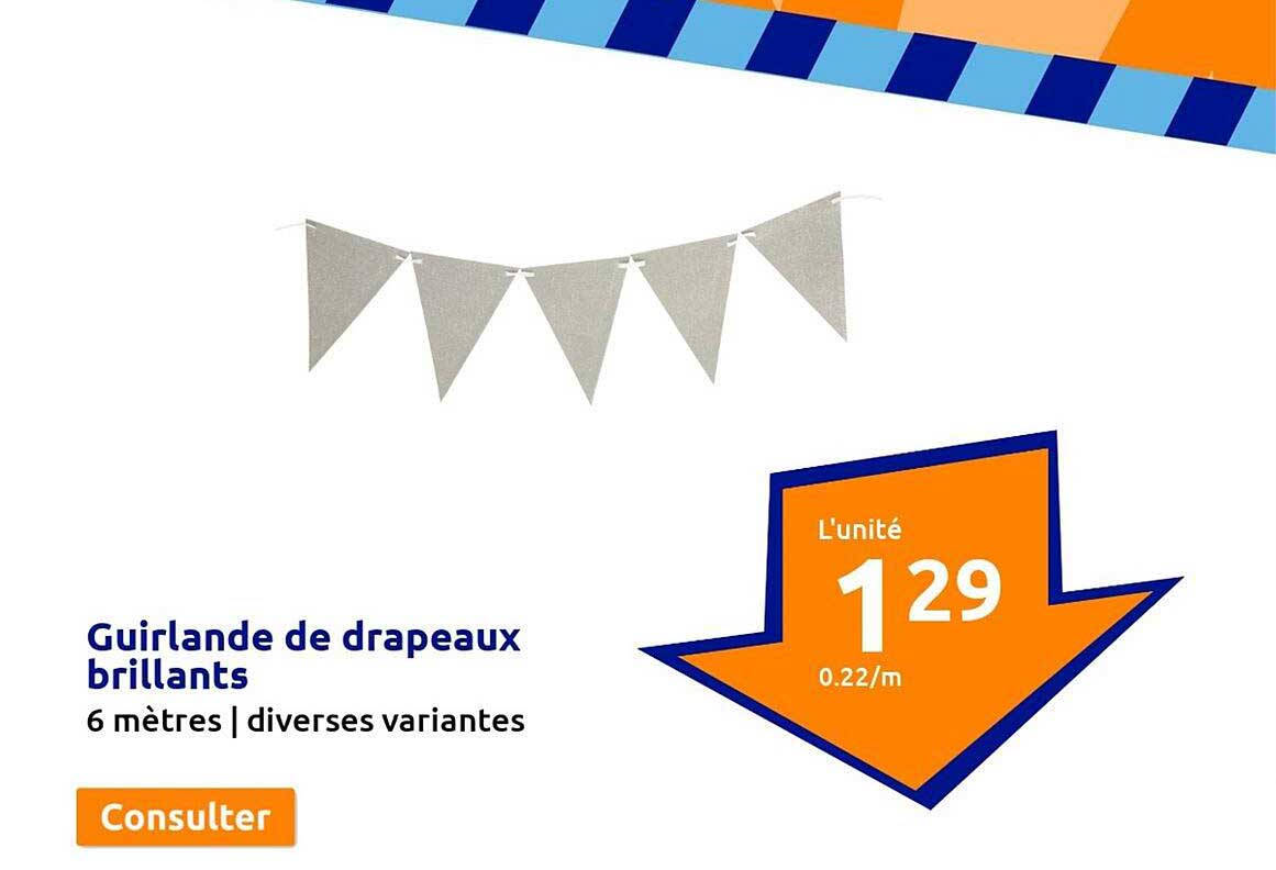 guirlande de drapeaux brillants