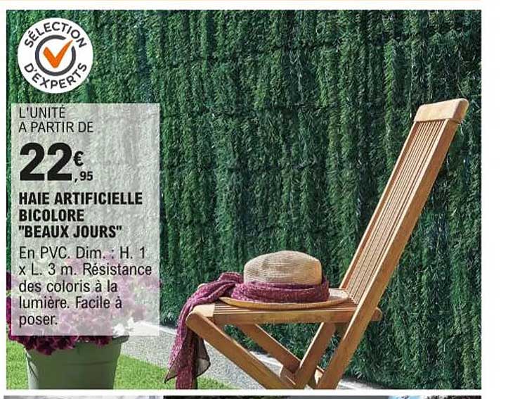 haie artificielle bicolore "beaux jours"