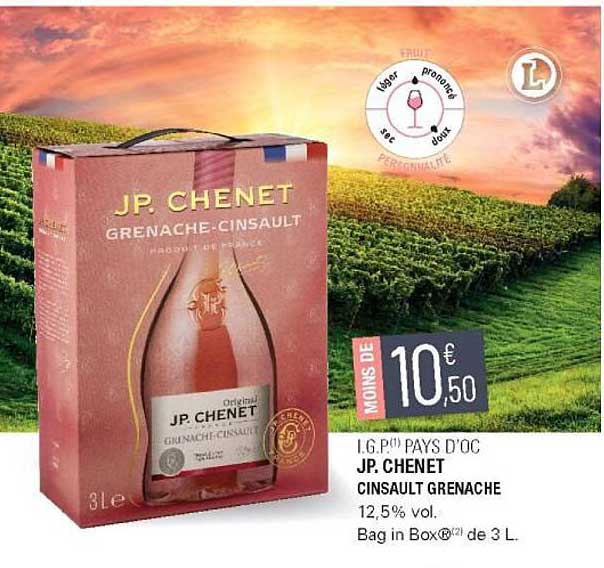i.g.p. pays d'oc jp. chenet cinsault grenache