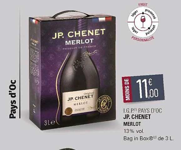 i.g.p. pays d'oc jp. chenet merlot