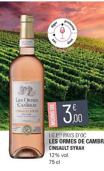 i.g.p. pays d'oc les ormes de cambras