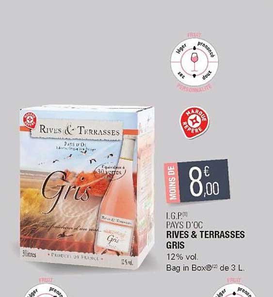 i.g.p. pays d'oc rives & terrasses gris
