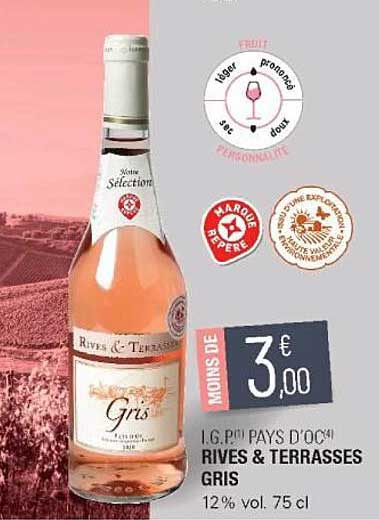 i.g.p. pays d'oc rives & terrasses gris