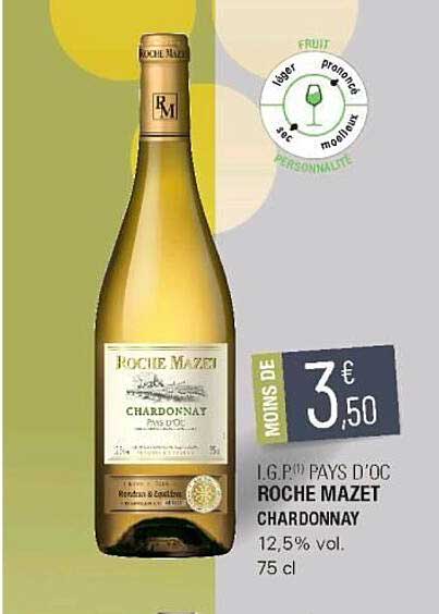 i.g.p. pays d'oc roche mazet chardonnay