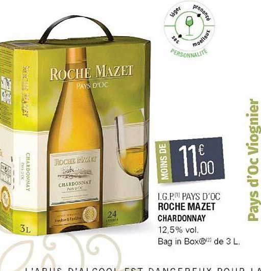 i.g.p. pays d'oc roche mazet chardonnay