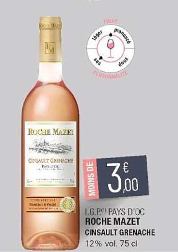 i.g.p. pays d'oc roche mazet cinsault grenache